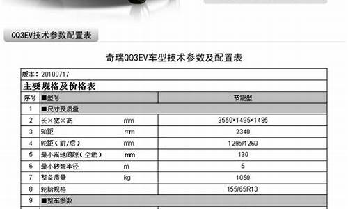 奇瑞qq汽车价格表一览表_奇瑞qq汽车价格表一览表图片